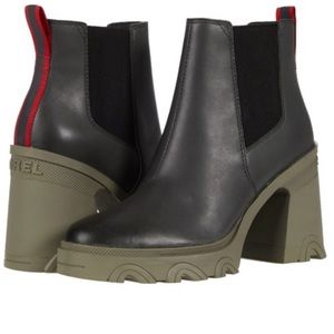 Sorel Bree Waterproof Platform Block Heel Chelsea Boot